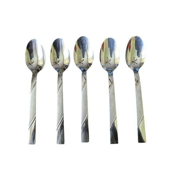 Set Of 5 Cambridge Silver Maren-Tessa Stainless Steel Soup Spoons 18/0 - Picture 2 of 5